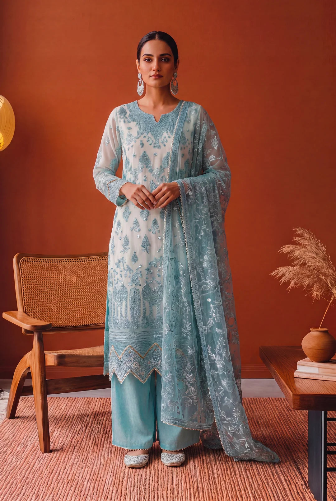 Ice Blue – Luxury Pret Ensemble