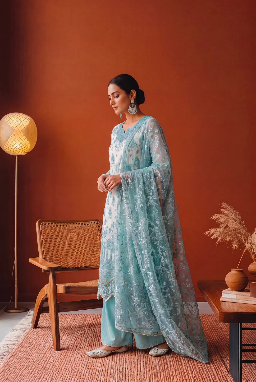Ice Blue – Luxury Pret Ensemble