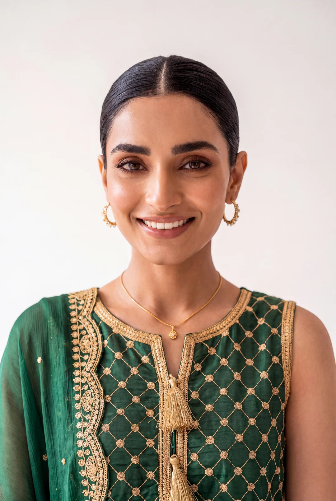 Emerald Noor – Luxury Embroidered 3-Piece Formal Suit
