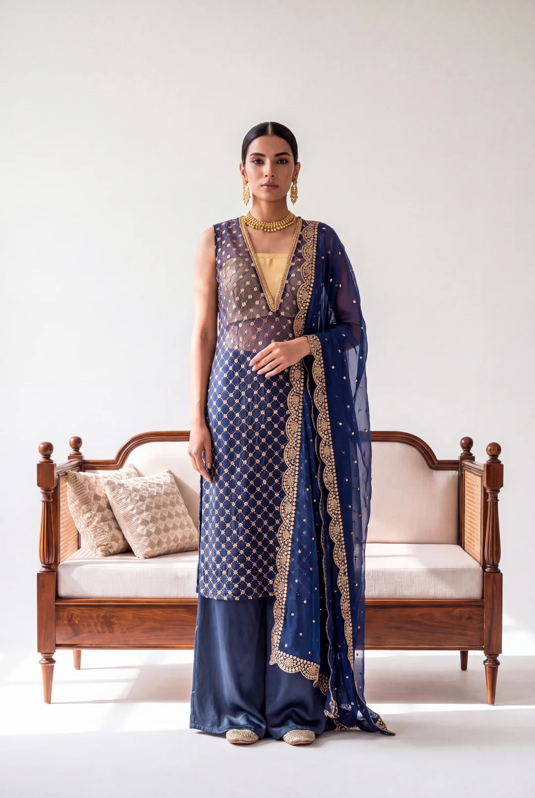 Midnight Royale – Luxury Embroidered 3-Piece Formal Suit